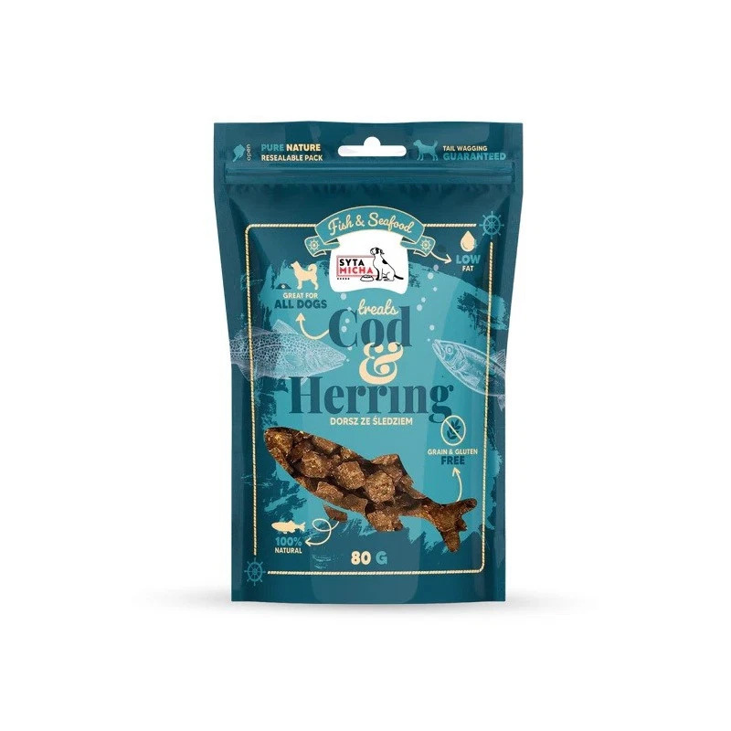 Syta Micha Fish & SeaFood przysmaki dla psa dorsz ze śledziem 80 g