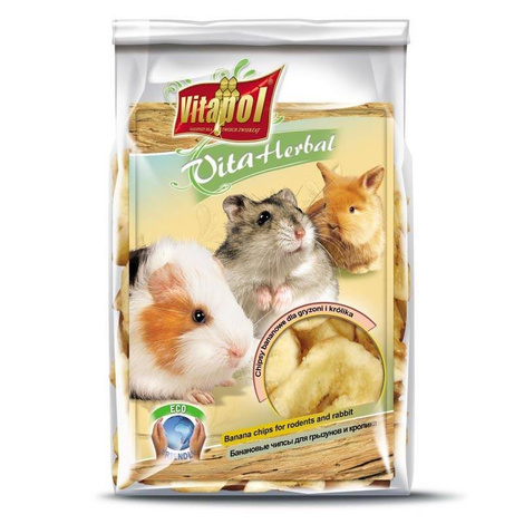 Przysmak dla gryzoni Vitapol Herbal chipsy bananowe, 150g