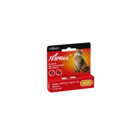 Fiprex Roztwór do nakrapiania dla kota przeciw kleszczom pchłom 1 x 0,7 ml