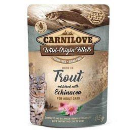Carnilove Cat Pouch mokra karma dla kota pstrąg i echinacea 85 g
