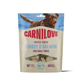 Carnilove Dog Freeze Dried Liofilizowane przysmaki mięsne dla psów Indyk z łososiem 60 g