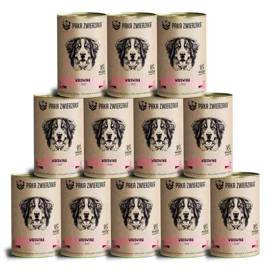 Paka Zwierzaka Karma mokra dla psa Wołowina i śledź zestaw 12 x 400 g