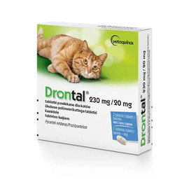 Vetoquinol Drontal Tabletki na pasożyty dla kota 2 szt.