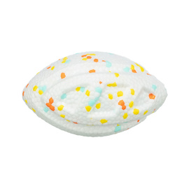 Trixie Light & Strong Piłka rugby zabawka dla psa, biała/wielokolorowa 12,5 cm