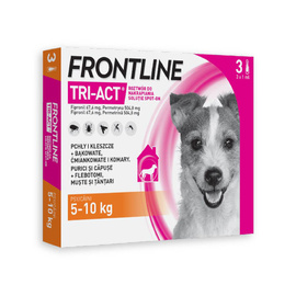 Frontline Tri-act Roztwór do nakrapiania przeciwko pchłom i kleszczom dla psów S 3 pipetki 1 ml