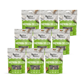 Dolina Noteci Natural Treats Veal Liver wątroba cielęca przysmak dla psa zestaw 9 x 150 g