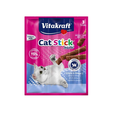 Vitakraft Stick Mini Przysmak dla kota Flądra z Omega 3 3 szt.