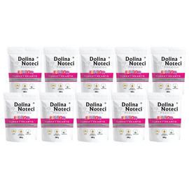 Mokra karma dla psa junior Dolina Noteci Premium bogata w serca z indyka zestaw 10 x 300 g
