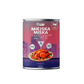 Gaczoo Miejska Miska Karma mokra dla kota kaczka pieczona 400 g