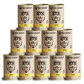 Paka Zwierzaka Karma mokra dla psa Królik i dzik z dynią zestaw 12 x 400 g