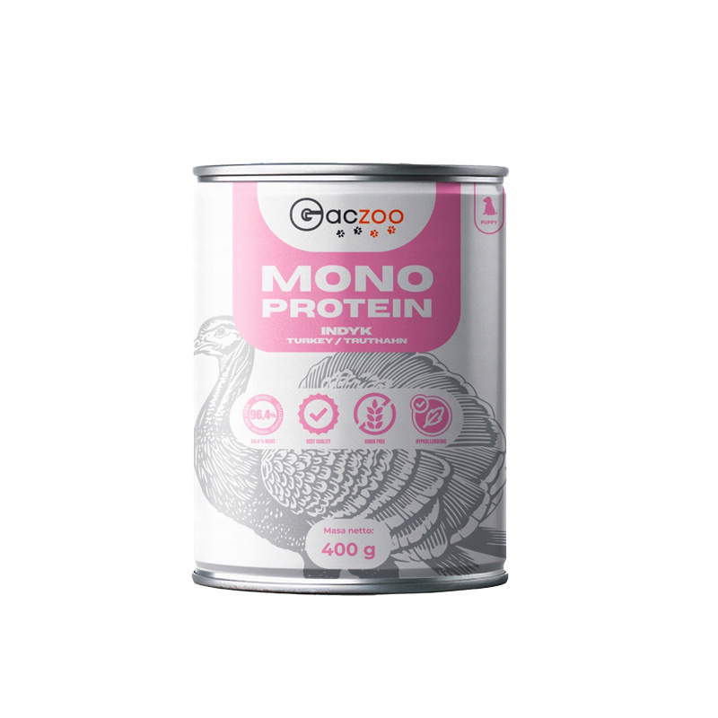Gaczoo Mono Protein Puppy karma mokra dla szczeniąt Indyk 400 g