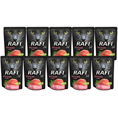 Mokra karma dla kota Rafi Cat z łososiem 10 x 300 g