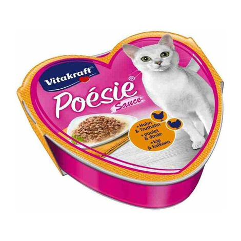 Karma dla kota w tacce  Vitakraft Poésie Kurczak indyk 85g