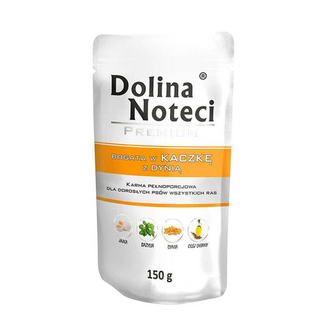 Mokra karma dla psa Dolina Noteci Premium bogata w kaczkę z dynią saszetka 150 g