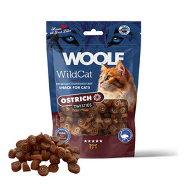 Woolf WildCat Twisties Przysmak dla kota ze strusiem 50 g