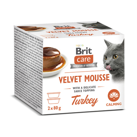 Brit Care Cat Velvet Mousse mokra karma dla kota Indyk 2 x 80 g