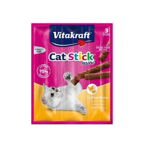 Vitakraft Stick Mini Przysmak dla kota Drób z Wątrobą 3 szt.