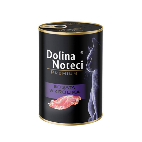 Mokra karma dla kota bogata w królika Dolina Noteci Premium 400 g