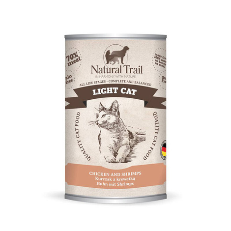 Natural Trail Light Cat Mokra karma dla kota Kurczak z krewetką 400 g