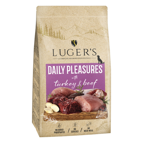 Luger’s Daily Pleasures karma suszona dla psa z indykiem i wołowiną 9 kg