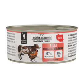 Wiejska Zagroda Karma mokra dla kota dorosłego Handmade fillets Kurczak z wołowiną 70 g