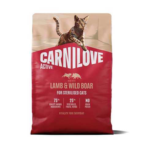 Carnilove Active Cat Karma sucha dla kota sterylizowanego z jagnięciną i dzikiem 2 kg