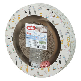 Zolux Chatouille Drapak dla kota okrągły z piłkami i kocimiętką 30 cm