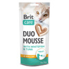 Brit Care Cat Creamy Duo Mousse mokra karma dla kota z białą rybą i tuńczykiem 4 x 14 g