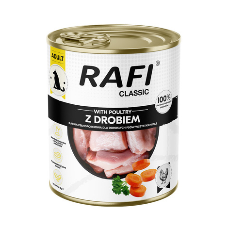 Mokra karma dla psa Rafi Classic Mix 10 x 1240 g + Rafi Classic z drobiem 800 g gratis