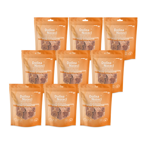 Dolina Noteci Natural Treats Pork Stomachs żołądki wieprzowe przysmak dla psa zestaw 9 x 100 g