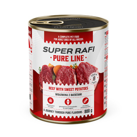 Super Rafi Pure Line Mokra karma dla psa - wołowina z batatami 800 g