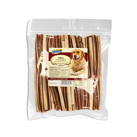 Hilton Duck Sandwich miękkie paski z kaczki dla psa 500 g