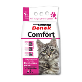 Super Benek Comfort Żwirek dla kotów o zapachu pudru dziecięcego 5 l