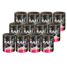 Mokra karma dla kota Rafi Cat Adult z indykiem zestaw 12 x 400 g