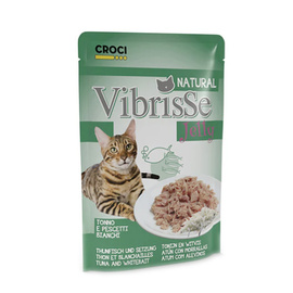 Vibrisse Natural Jelly mokra karma dla kota w galarecie tuńczyk biała ryba 70 g