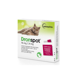 Vetoquinol Dronspot Krople na robaki i pasożyty dla dużych kotów 5 kg - 8 kg 2 szt.