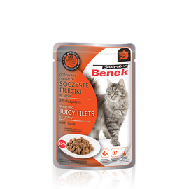 Super Benek Fileciki dla kota w sosie z tuńczykiem karma mokra 85 g