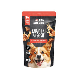 Pan Mięsko Karma mokra dla psa Kawałki w sosie Wołowina z koziną (dorosły) 150 g