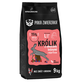 Paka Zwierzaka Karma sucha dla psa Seventh Heaven Królik z owocami leśnymi L 9 kg