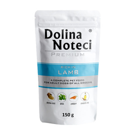 Mokra karma dla psa Dolina Noteci Premium bogata w jagnięcinę saszetka 150 g