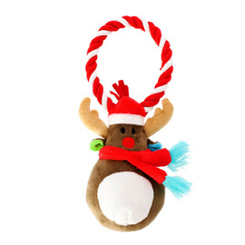 Dingo Świąteczna zabawka dla psa - Renifer pluszowy na sznurze 18 cm