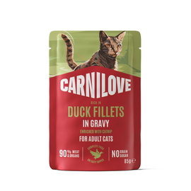 Carnilove Cat Pouch Karma mokra dla kotów Filet z kaczki w sosie z kocimiętką 85 g