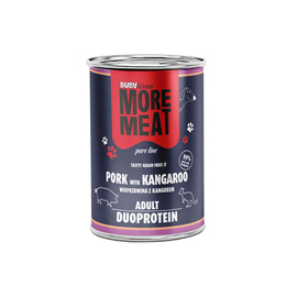 BUBAlicious More Meat Mokra karma dla psa duo Pure wieprzowina kangur 400 g