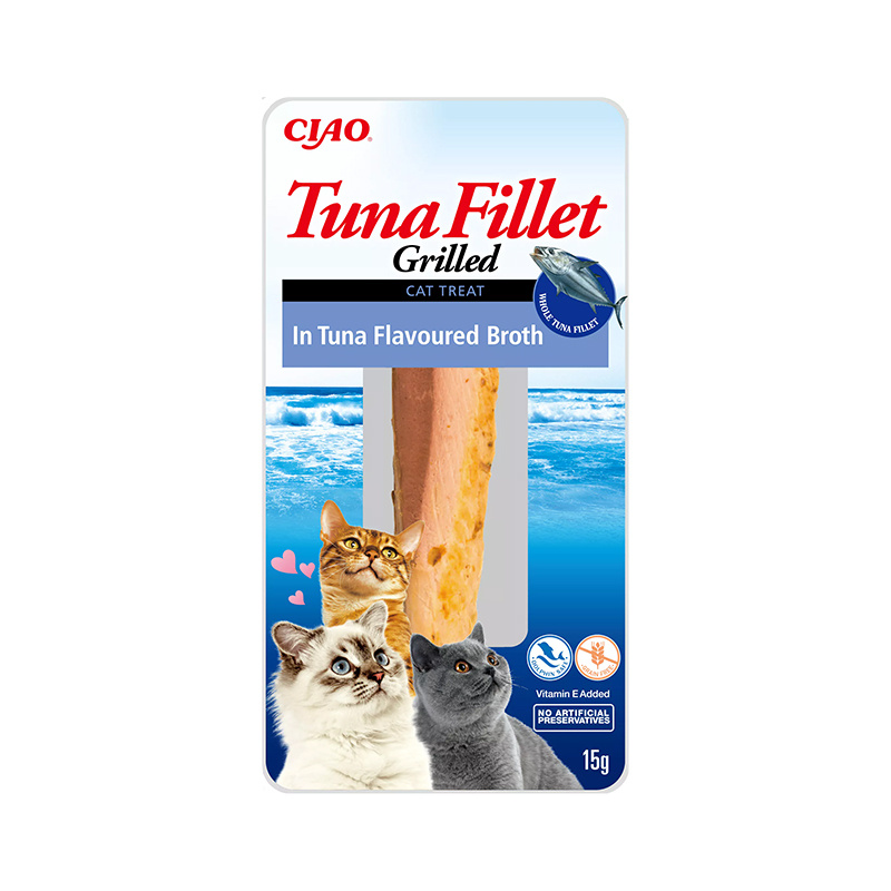INABA Przysmak dla Kota Grillowany Filet z Tuńczyka w Bulionie 15 g