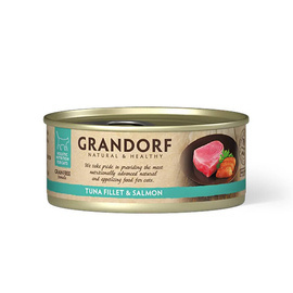 Grandorf Tuna Fillet & Salmon Karma mokra dla kota z tuńczykiem i łososiem 70 g
