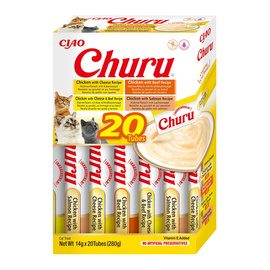 Inaba Cat Churu Variety Przysmak dla kota z kurczakiem i wołowiną 20 x 14 g