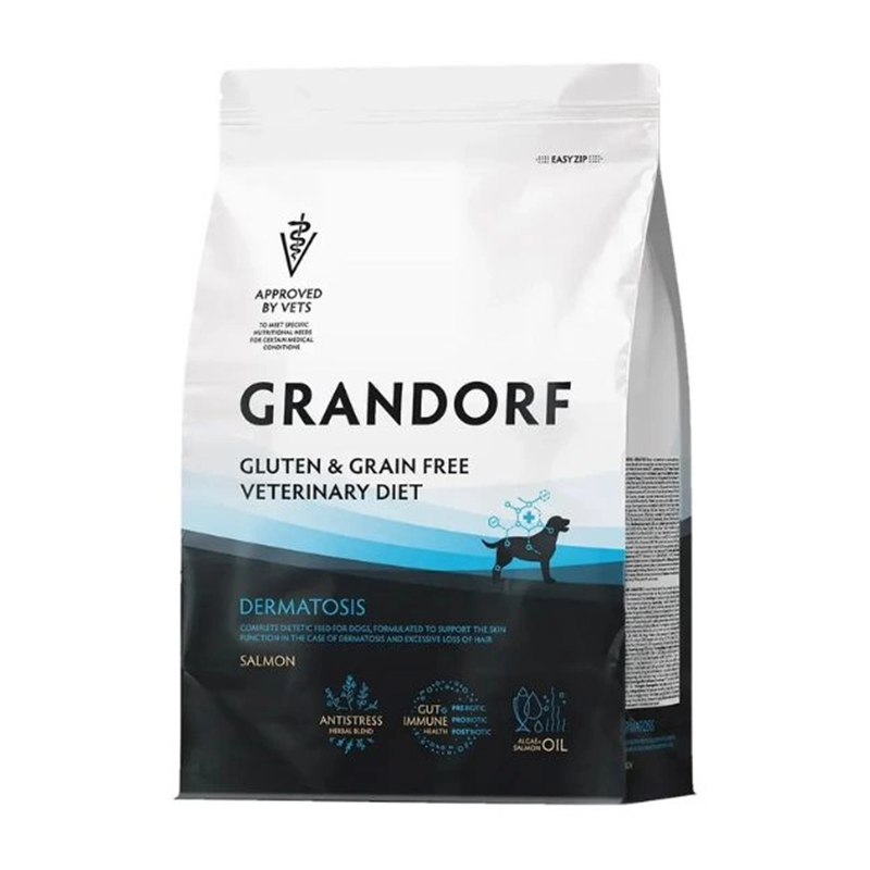 Grandorf Dermatosis Sucha karma weterynaryjna dla psów z łososiem 3 kg