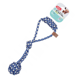 Zolux Szarpak dla psa Węzeł z plecionego sznurka Blue Flower 39 cm