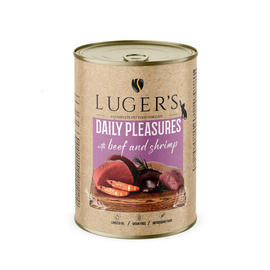 Karma mokra dla kota Luger's Daily Pleasures z wołowiną i krewetkami 400 g