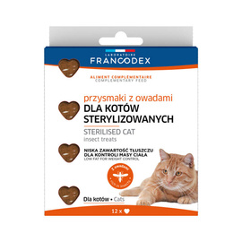 FRANCODEX przysmaki z owadami dla kota po sterylizacji 12 szt.